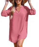 Women's V-Neck Cover-Up Dress