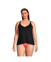 Lands' End Women's Plus Tulip Hem Tankini Top