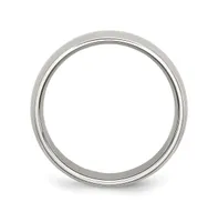Chisel Stainless Steel Polished 6mm Half Round Band Ring
