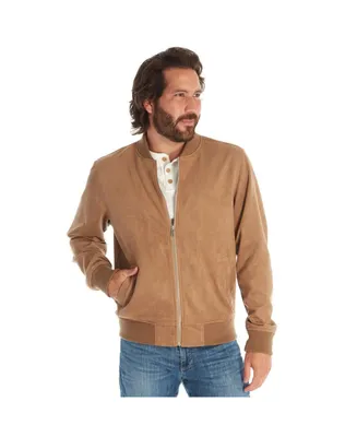 Px Clothing Men's Timeless Faux Suede Bomber Jacket