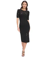 Dkny Women's Cutout Knit Midi Dress