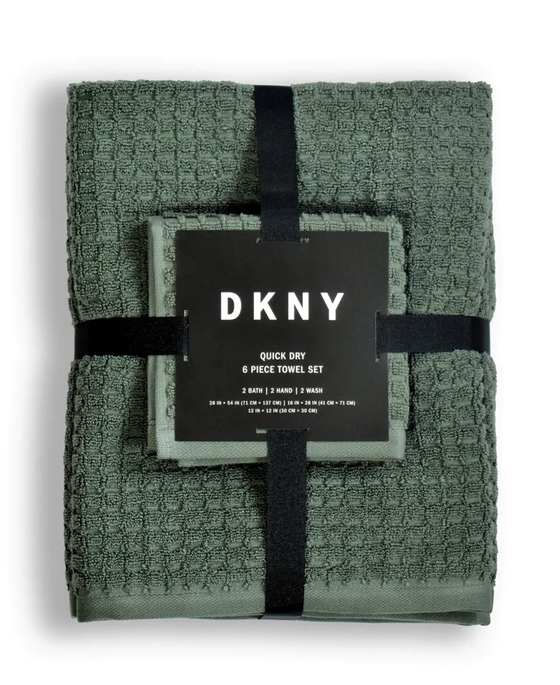 Dkny Quick Dry 6-Piece Towel Set - Seafoam