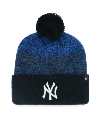 Men's '47 Brand Navy New York Yankees Darkfreeze Cuffed Knit Hat with Pom