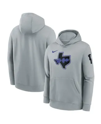 Big Boys Nike Silver Dallas Mavericks 2023/24 City Edition Courtside Pullover Hoodie