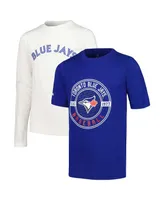 Big Boys Stitches Royal, White Toronto Blue Jays T-shirt Combo Set