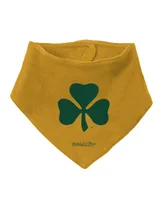 Infant Boys and Girls Mitchell & Ness Navy, Gold Notre Dame Fighting Irish 3-Pack Bodysuit, Bib Bootie Set