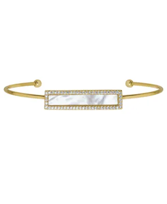 Macy's Simulated Mother of Pearl and Cubic Zirconia Bangle