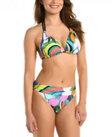 La Blanca Womens Sun Catcher Halter Bikini Top Hipster Bikini Bottoms