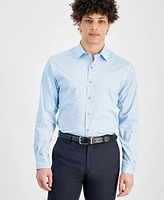 Alfani Men's Geo-Print Slim-Fit Dress Shirt, Created for Macy's