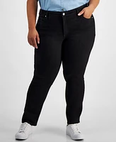 Style & Co Plus Mid-Rise Slim-Leg Stretch Jeans