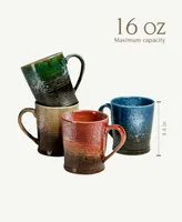 over&back Blaze Mugs Assorted Colors, Set Of 4