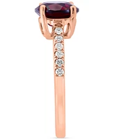 Effy Rhodolite (3 ct. t.w.) & Diamond (1/4 ct. t.w.) Ring in 14k Rose Gold