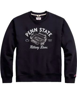 Men's League Collegiate Wear Navy Distressed Penn State Nittany Lions Stadium Essential Pullover Sweatshirt