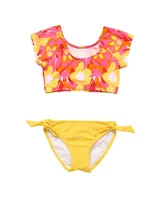 Toddler, Child Girl Pop of Sunshine Crop Ss Rash Top Set