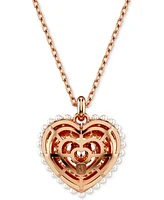 Swarovski Hyperbola Heart Pendant Necklace, 15" + 2-3/4" extender