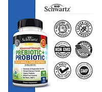 Prebiotics & Probiotics with Whole Food Enzymes - Digestive Health - Non