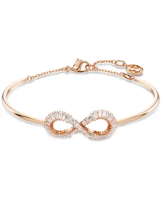 Swarovski Rose Gold-Tone Mixed Crystal Infinity Bangle Bracelet