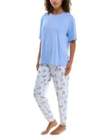 Roudelain Womens Pajama Shirt Pants Separates