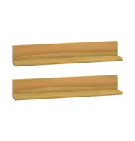 Wall Shelves 2 pcs 23.6"x3.9"x3.9" Solid Wood Teak