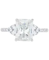 Grown With Love Igi Certified Lab Grown Diamond Radiant Three Stone Engagement Ring (3-1/2 ct. t.w.) in 14K White Gold