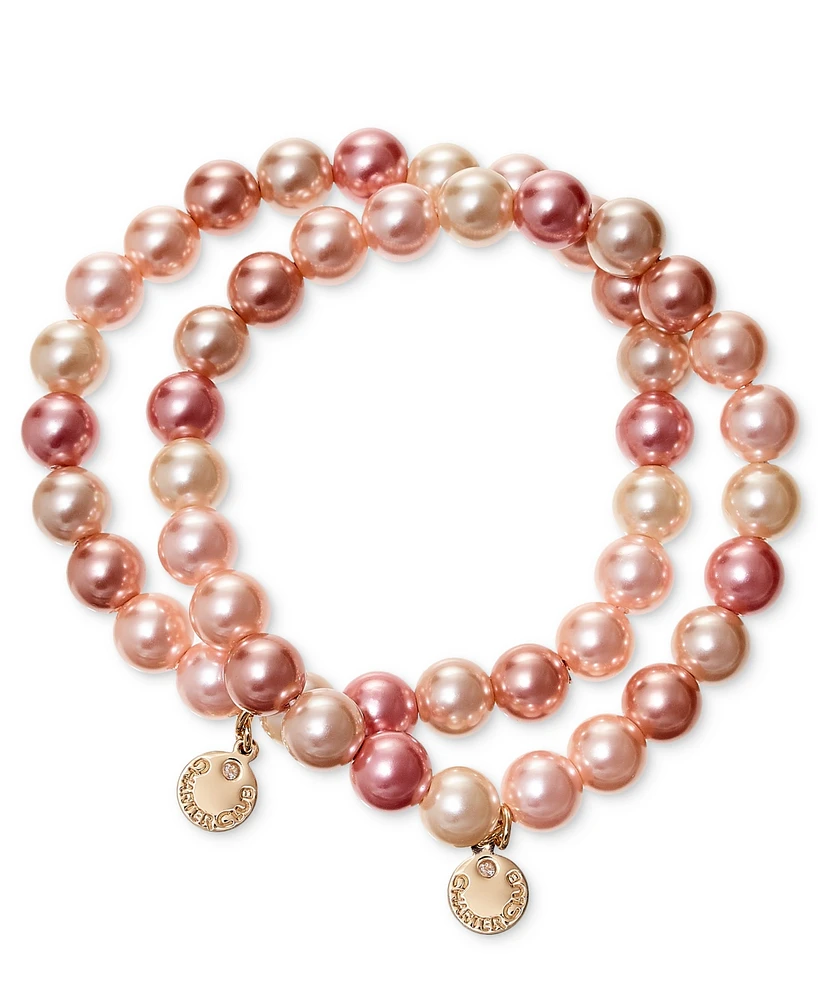 Charter Club 2-Pc. Set Imitation Pearl Stretch Bracelets, Created for Macy's