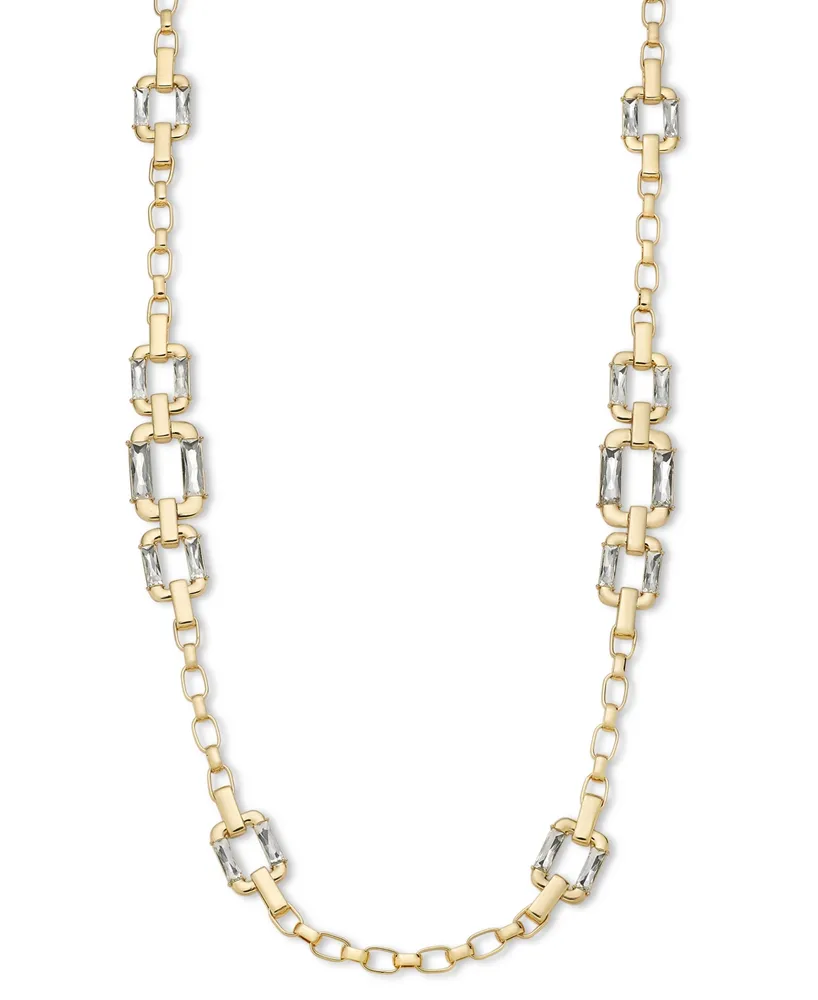 I.n.c. International Concepts Long Crystal Gold-Tone Necklace, 40" + 3" extender, Created for Macy's