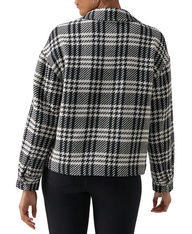 Sanctuary Women's Plaid Drop-Shoulder Button-Front Shacket