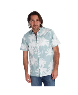 Px Clothing Men's Short Sleeve Palm Tree Shirt