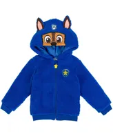 Paw Patrol Chase Cozy Faux Shearling Boy's Zip Up Cosplay Hoodie Toddler