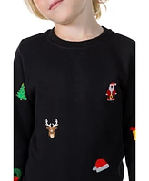 OppoSuits Toddler and Little Boys X-Mas Icons Fleece Sweater