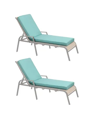 Aoodor Outdoor Lounger Cushion 41.7''Lx22''Wx3''H Chair Seat Cushion