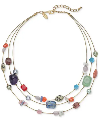 Style & Co Layered Stone Statement Necklace, 20" + 3" extender, Created for Macy's