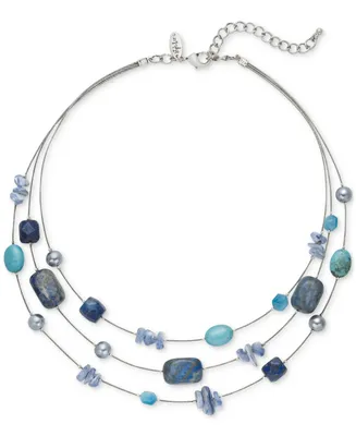 Style & Co Layered Stone Statement Necklace, 20" + 3" extender, Created for Macy's