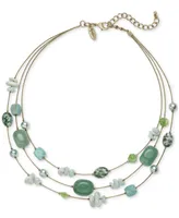 Style & Co Layered Stone Statement Necklace, 20" + 3" extender, Created for Macy's