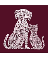 Dogs And Cats - Big Boy's Word Art Crewneck Sweatshirt