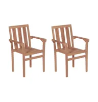 Stackable Patio Chairs pcs Solid Teak Wood