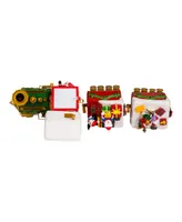 Kurt Adler 19.7" Battery-Operated Light Up Musical Santa Train Set, 3 Piece Set