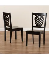 Baxton Studio Gervais Modern and Contemporary Transitional 2-Piece Finished Wood Dining Chair Set