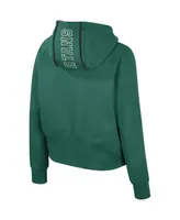 Women's Colosseum Green Michigan State Spartans Margo Raglan Half-Zip Hoodie