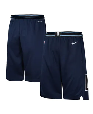 Big Boys Nike Navy La Clippers 2023/24 City Edition Swingman Performance Shorts