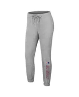 Women's Wear by Erin Andrews Heather Gray New England Patriots Plus Knitted Tri-Blend Long Sleeve T-shirt and Pants Lounge Set