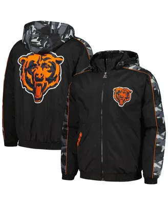 Men's Starter Black Chicago Bears Thursday Night Gridiron Full-Zip Hoodie Jacket