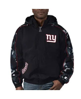 Men's Starter Black New York Giants Thursday Night Gridiron Full-Zip Hoodie Jacket