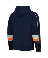 Men's Starter Navy Chicago Bears Captain Pullover Hoodie