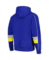 Men's Starter Royal Los Angeles Rams Captain Pullover Hoodie