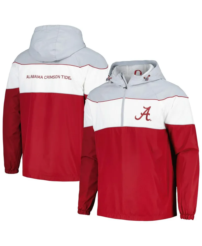 Men's G-iii Sports by Carl Banks Crimson Alabama Crimson Tide Center Line Half-Zip Raglan Hoodie Jacket