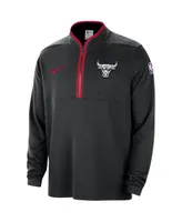 Men's Nike Black Chicago Bulls 2023/24 City Edition Authentic Coaches Half-Zip Top