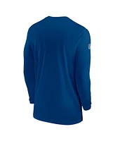 Men's Nike Royal Indianapolis Colts Sideline Coach Performance Long Sleeve T-shirt