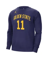 Men's Jordan Klay Thompson Navy Golden State Warriors Statement Name and Number Pullover Sweatshirt