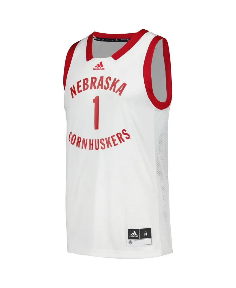 Men's adidas #1 White Nebraska Huskers Team Swingman Jersey